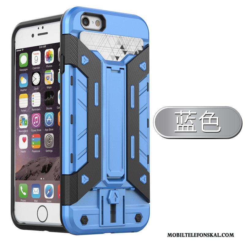 iPhone 6/6s Plus Skal Support Silikon Kreativa Fallskydd Cool Kort Blå