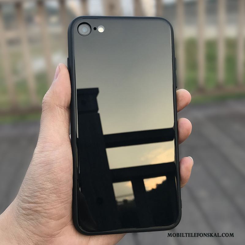 iPhone 6/6s Plus Svart All Inclusive Fallskydd Trend Skal Telefon Glas Mjuk