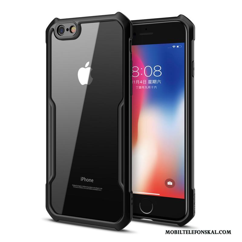 iPhone 6/6s Plus Transparent Svart Silikon Fallskydd All Inclusive Skal Telefon Fodral