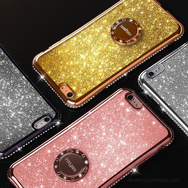 iPhone 6/6s Ring Strass Trend Guld Skal Telefon Mjuk Transparent