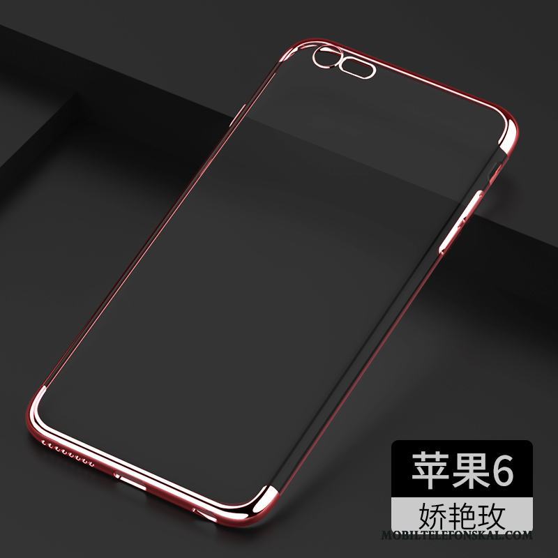 iPhone 6/6s Röd Silikon Skal Telefon Slim Fallskydd Kreativa Fodral