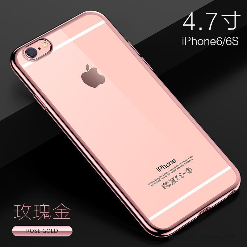iPhone 6/6s Skal Telefon All Inclusive Fodral Rosa Guld Transparent Fallskydd Slim