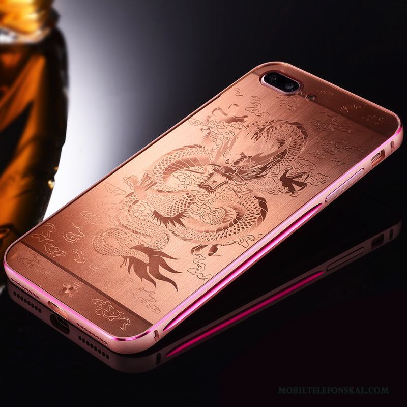 iPhone 7 Plus Metall Skal Telefon Trend Kreativa Rosa Guld Fallskydd Frame