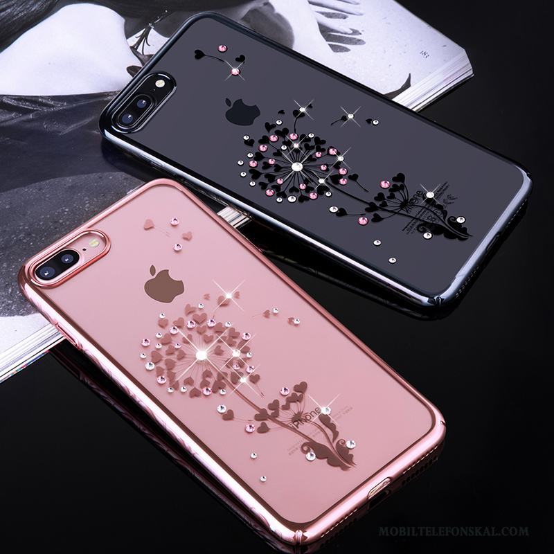 iPhone 7 Plus Skal Svart Transparent Telefon Strass All Inclusive Fallskydd