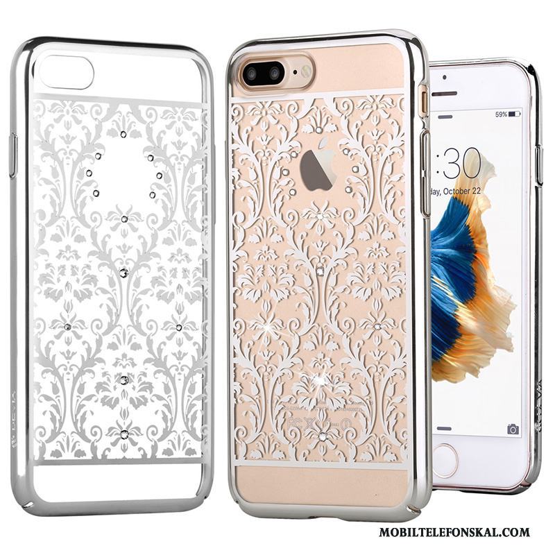 iPhone 7 Plus Skydd All Inclusive Fodral Silver Skal Telefon Strass Plating