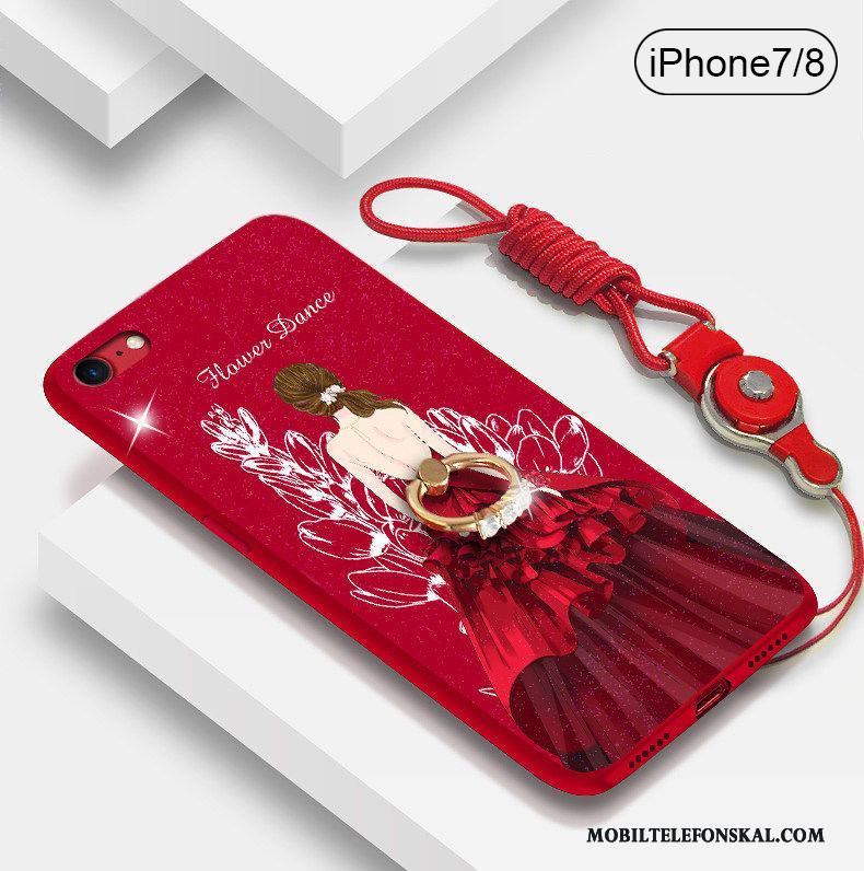 iPhone 7 Skal Telefon All Inclusive Fodral Trend Varumärke Ny Röd Silikon