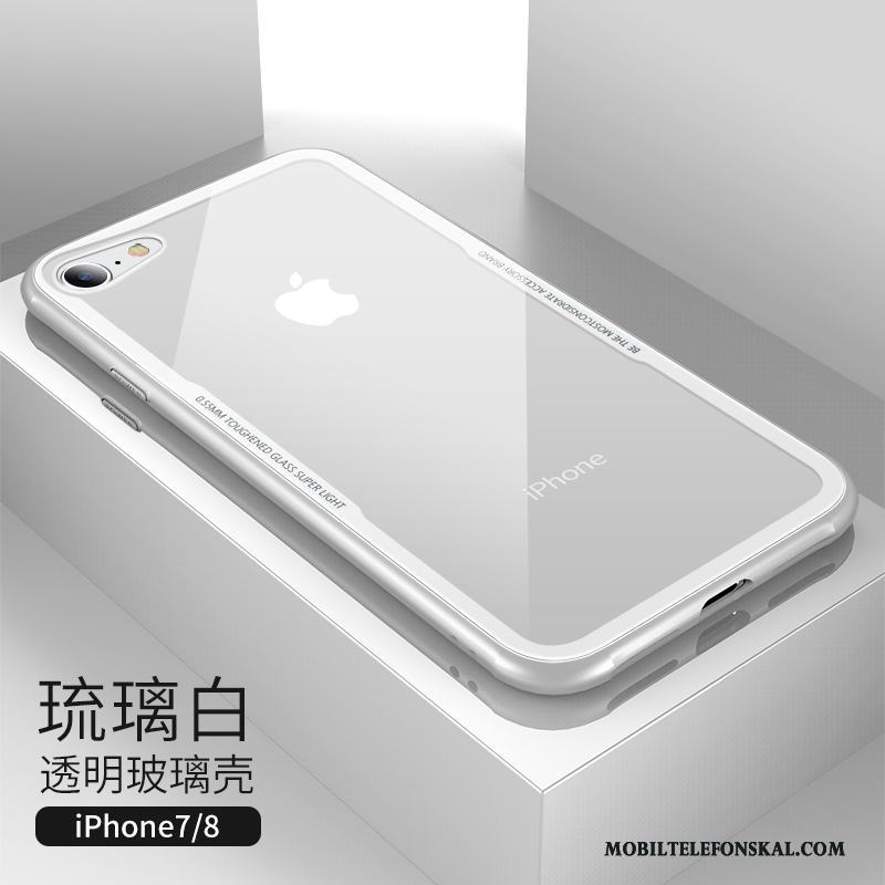 iPhone 7 Skal Telefon Vit Fallskydd Glas Fodral Trend Slim