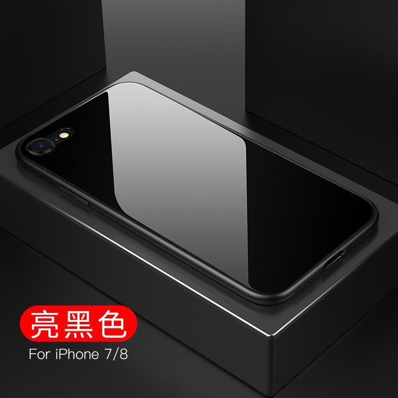 iPhone 8 Fallskydd Skal Telefon Glas Mönster All Inclusive Svart Slim