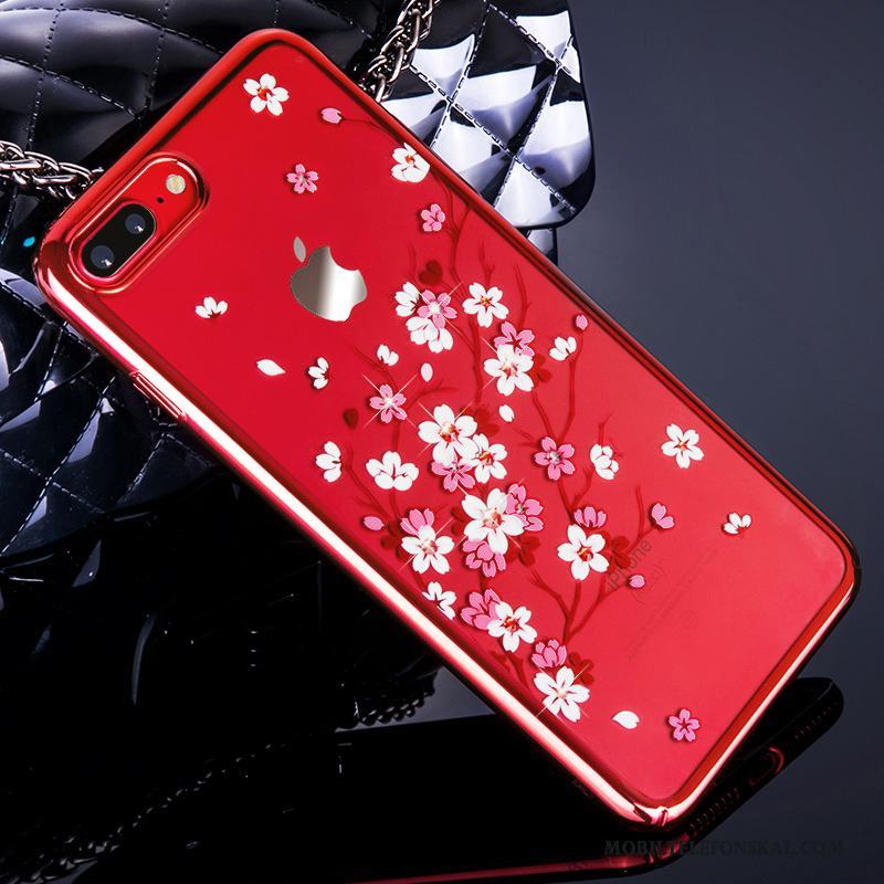 iPhone 8 Fodral Skal Telefon All Inclusive Röd Transparent Lyxiga