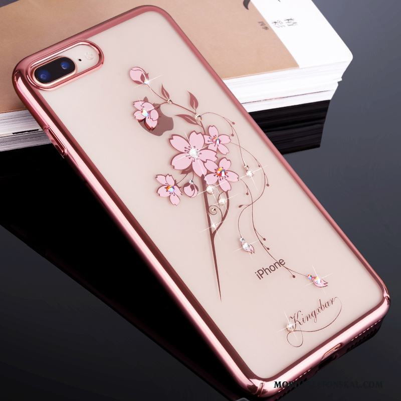 iPhone 8 Lyxiga Rosa Guld Fallskydd Skal Telefon Ny Trend Fodral