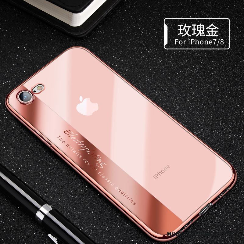 iPhone 8 Mjuk Rosa Guld Transparent Skal Telefon Silikon Trend Fodral