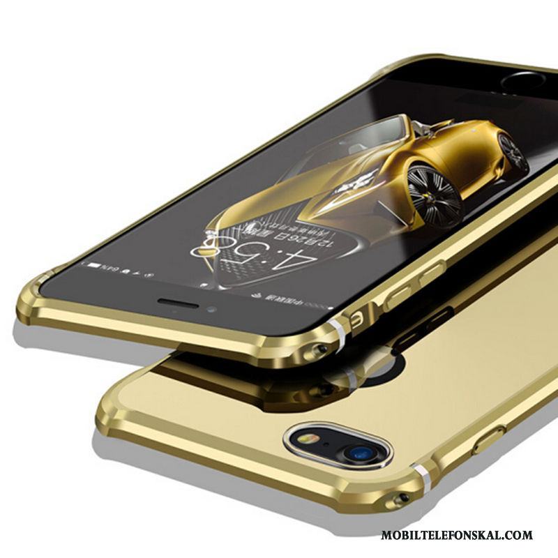 iPhone 8 Plus All Inclusive Skal Hård Telefon Fallskydd Frame Guld