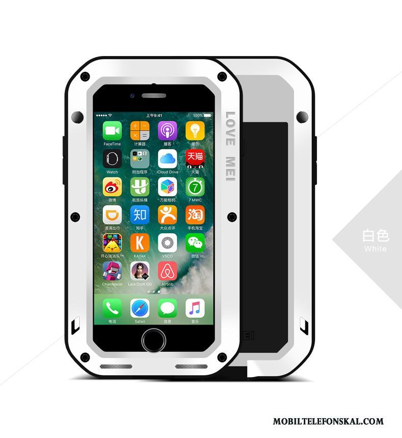 iPhone 8 Plus Metall Fodral Friluftsliv Dekomprimering Skal Telefon Silikon Skydd