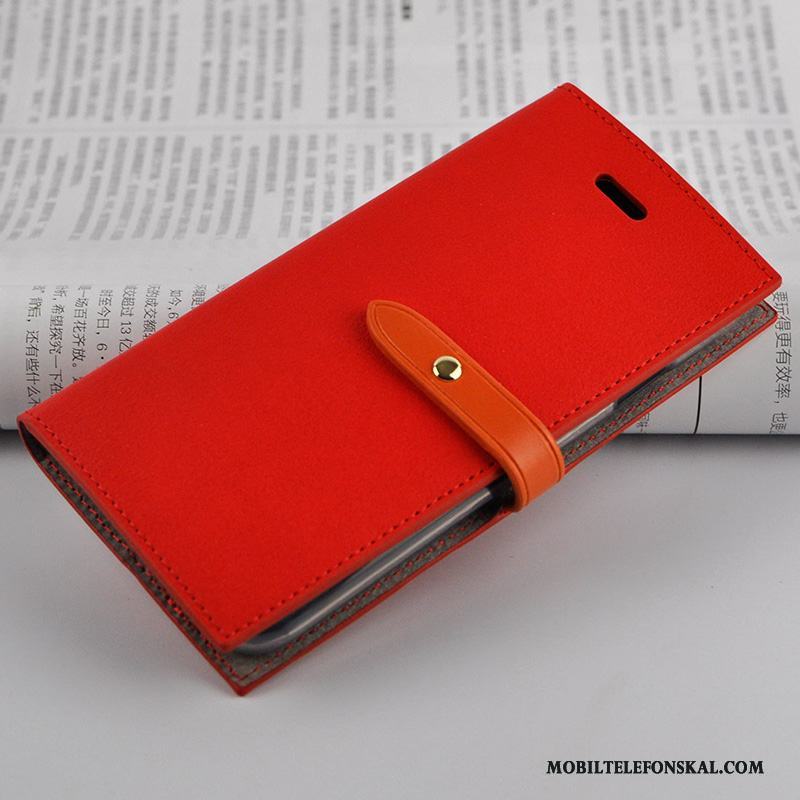 iPhone 8 Plus Silikon Täcka Trend Röd Läderfodral Mjuk Skal Telefon
