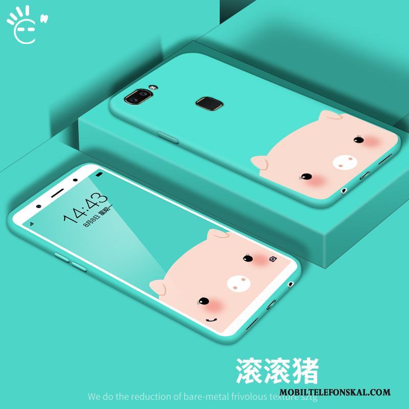 iPhone 8 Plus Skal All Inclusive Kreativa Färg Blå Silikon Mjuk Personlighet
