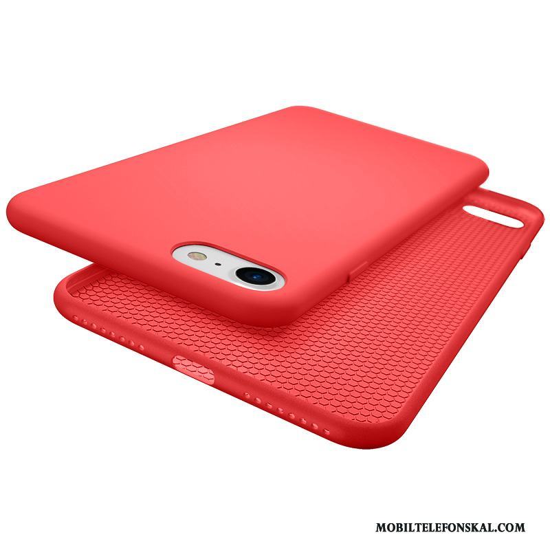 iPhone 8 Plus Skal Mjuk Röd Silikon Fodral Fallskydd All Inclusive