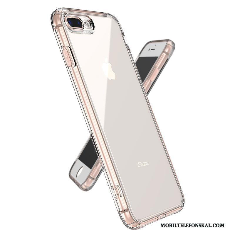 iPhone 8 Plus Skal Telefon Transparent Fodral Fallskydd Silikon All Inclusive Pratkvarn