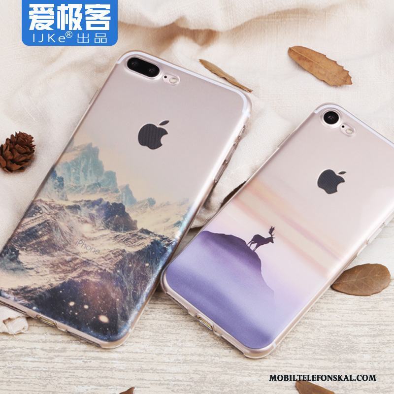 iPhone 8 Skal Kreativa Silikon Mjuk Transparent Trend Fallskydd Hängsmycken