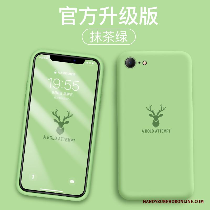 iPhone Se 2020 Fallskydd Tecknat Fodral Personlighet Grön Skal Telefon All Inclusive