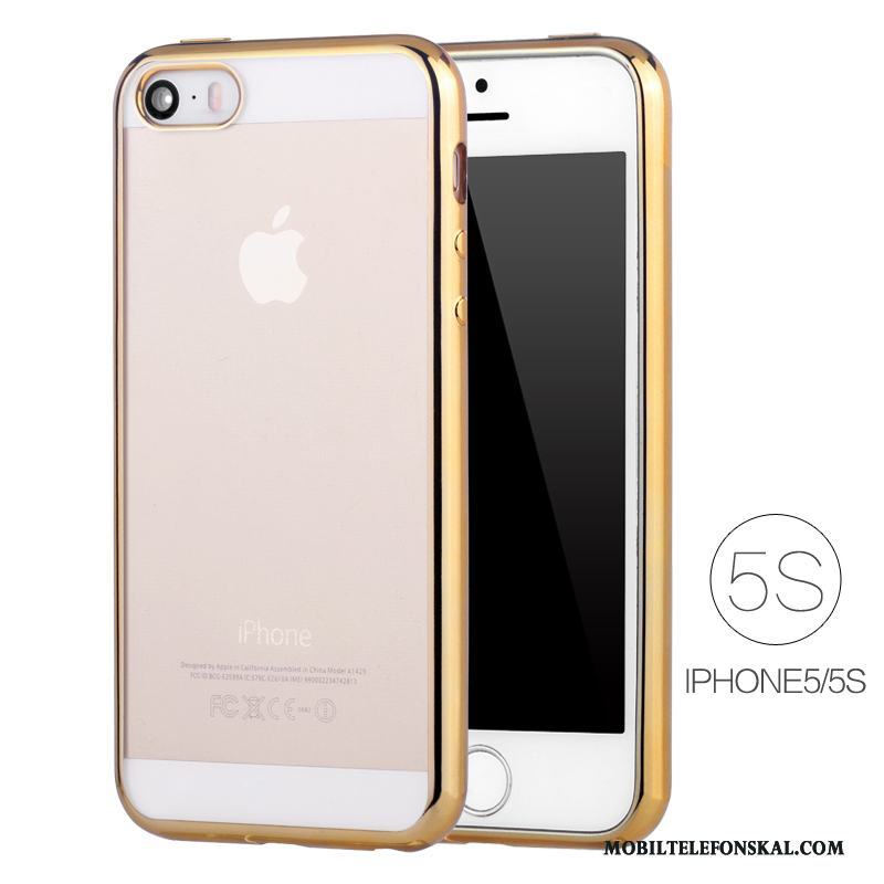 iPhone Se Fodral Guld Skydd Silikon Skal Telefon Transparent Slim