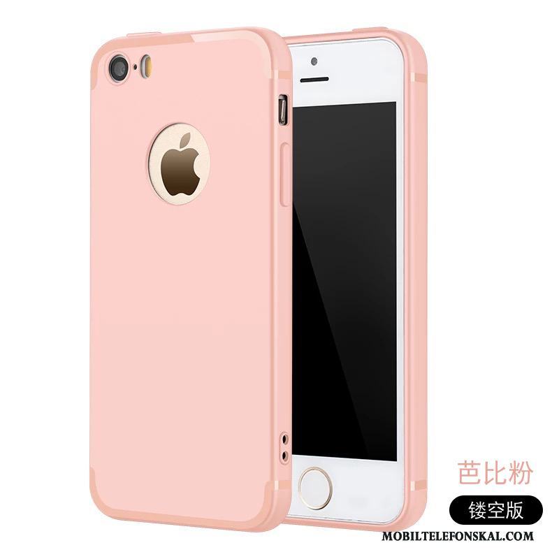 iPhone Se Ny Fallskydd Rosa Silikon Enkel Nubuck Skal Telefon