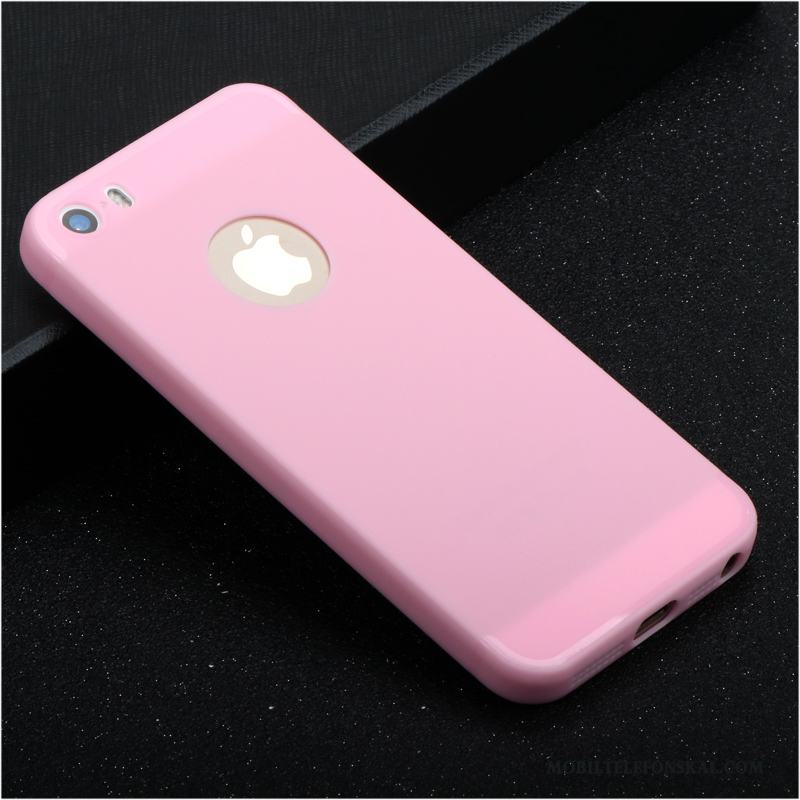 iPhone Se Skydd Nubuck Mjuk Skal Rosa Trend Silikon