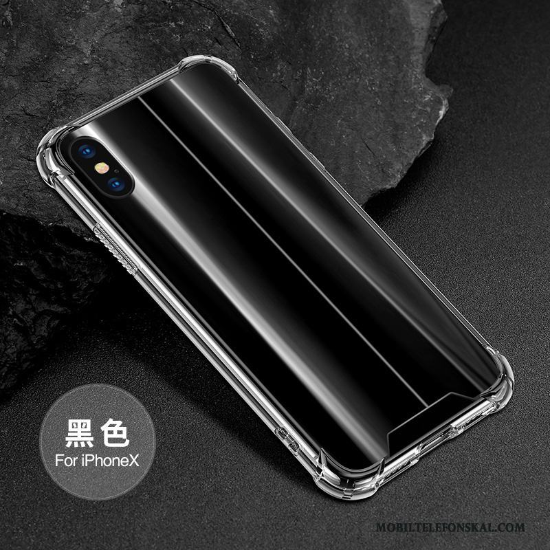 iPhone X Fallskydd Skal Telefon Transparent Mjuk Trend Varumärke Silikon Fodral