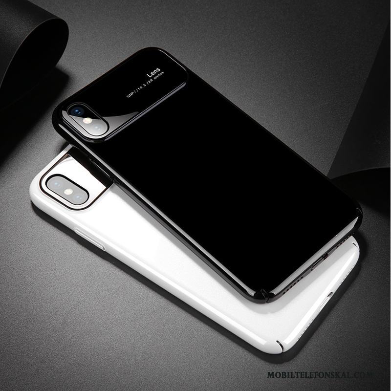 iPhone X Fallskydd Svart Glas Trend Fodral Spegel Skal Telefon