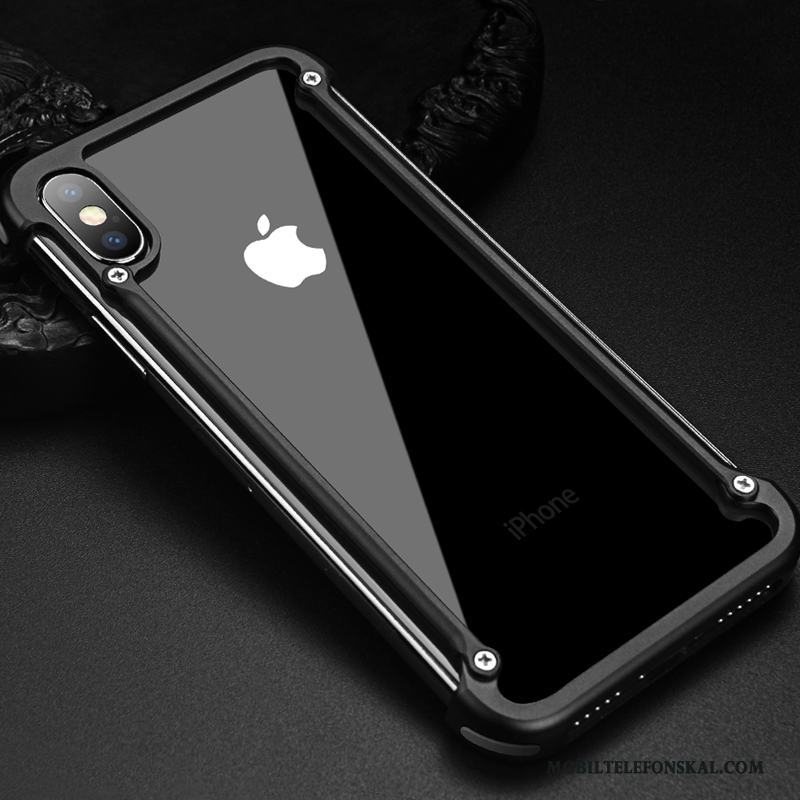 iPhone X Skal Telefon Svart Fodral Kreativa Frame Trend Varumärke Fallskydd