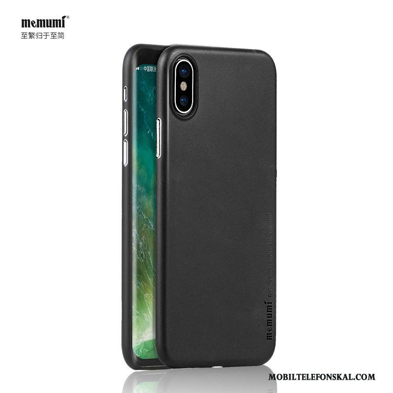 iPhone X Skal Telefon Svart Slim Nubuck All Inclusive Hård Ny