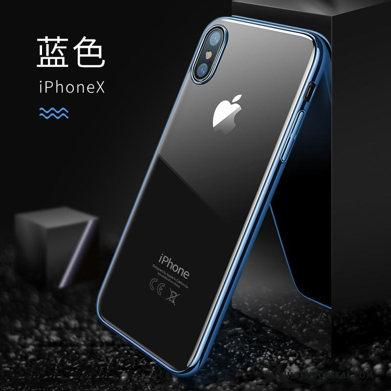 iPhone X Skal Transparent Slim Fallskydd Ny Blå Fodral Trend