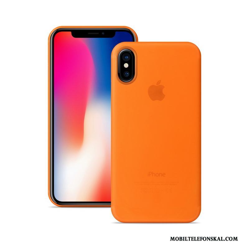 iPhone X Slim Skal Telefon Skydd Orange Nubuck